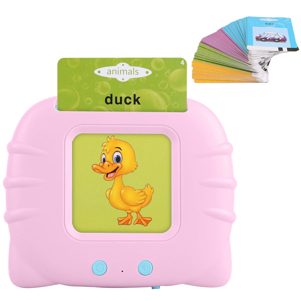 Engaging 224 Word Kid Talking Cards Set - 112 Double-Sided Electronic Flashcards for Toddler Learning - Fun Animal Shapes & Colors for Ages 1-5