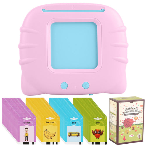 Engaging 224 Word Kid Talking Cards Set - 112 Double-Sided Electronic Flashcards for Toddler Learning - Fun Animal Shapes & Colors for Ages 1-5
