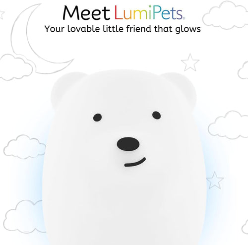 Bear Squishy Night Light for Kids, Silicone Lamp with Remote | Tap Control | Rechargeable 9-Color Changing | Nursery Nightlight for Boys & Girls | Portable Animal Lamp | USB Cord Included